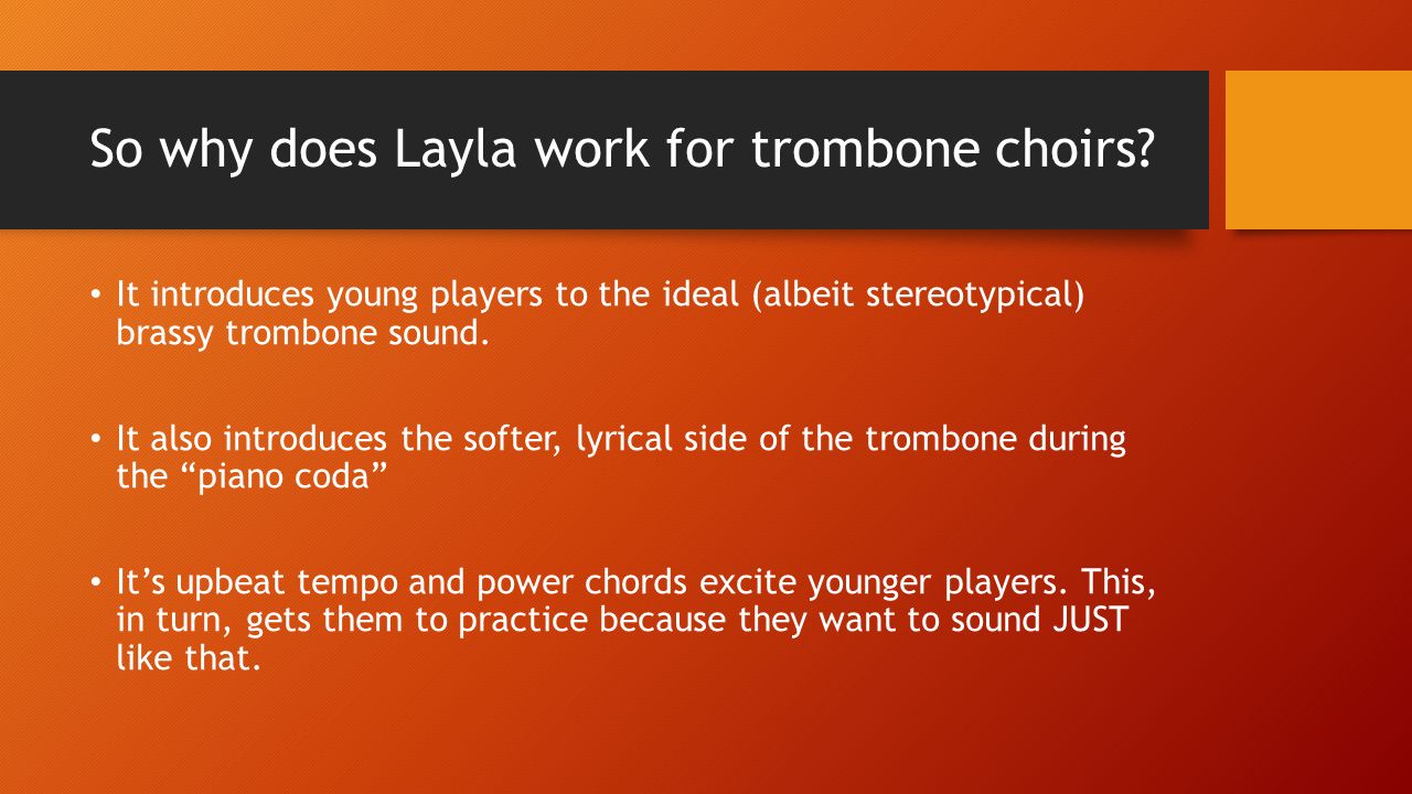 Layla London Trombone Sound Ppt Download Learn to play guitar by chord / tabs using chord diagrams, transpose the key, watch video lessons and much more. layla london trombone sound ppt download