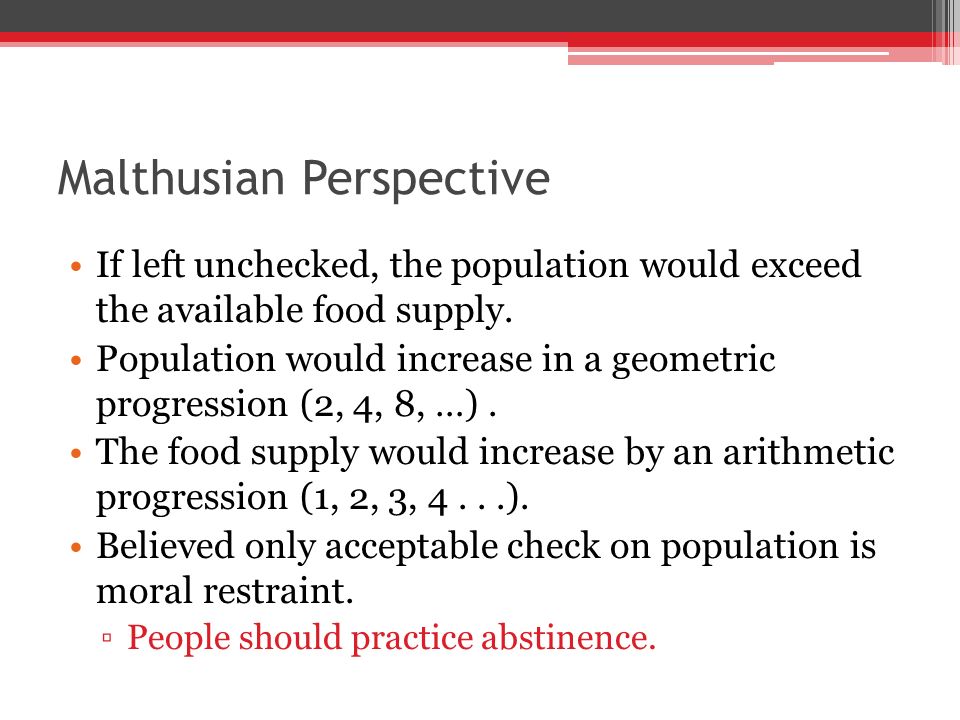 Malthusian Perspective
