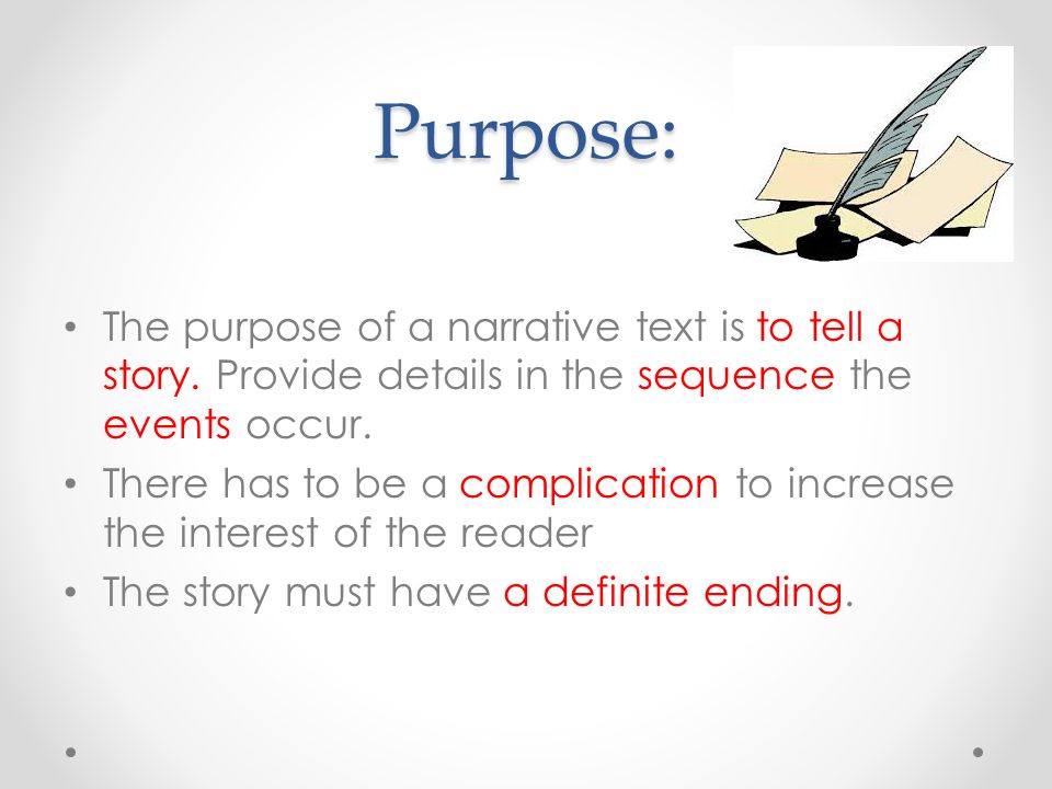 purpose of narrative writing