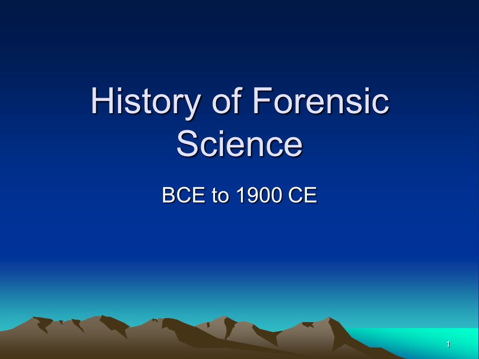 History of Forensic Science - ppt download