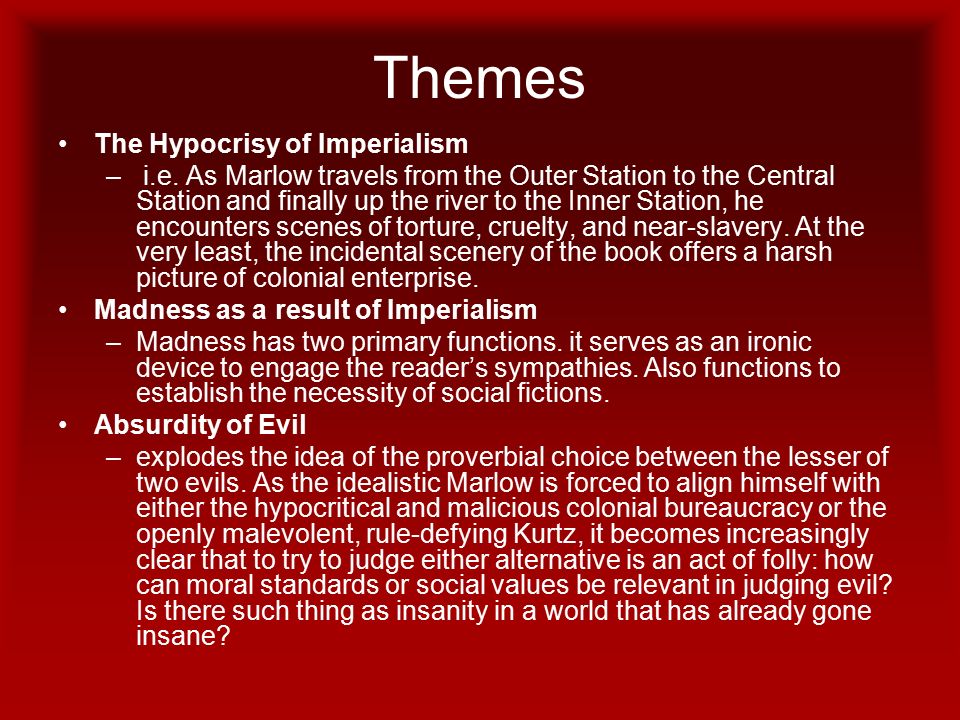 theme of imperialism in heart of darkness