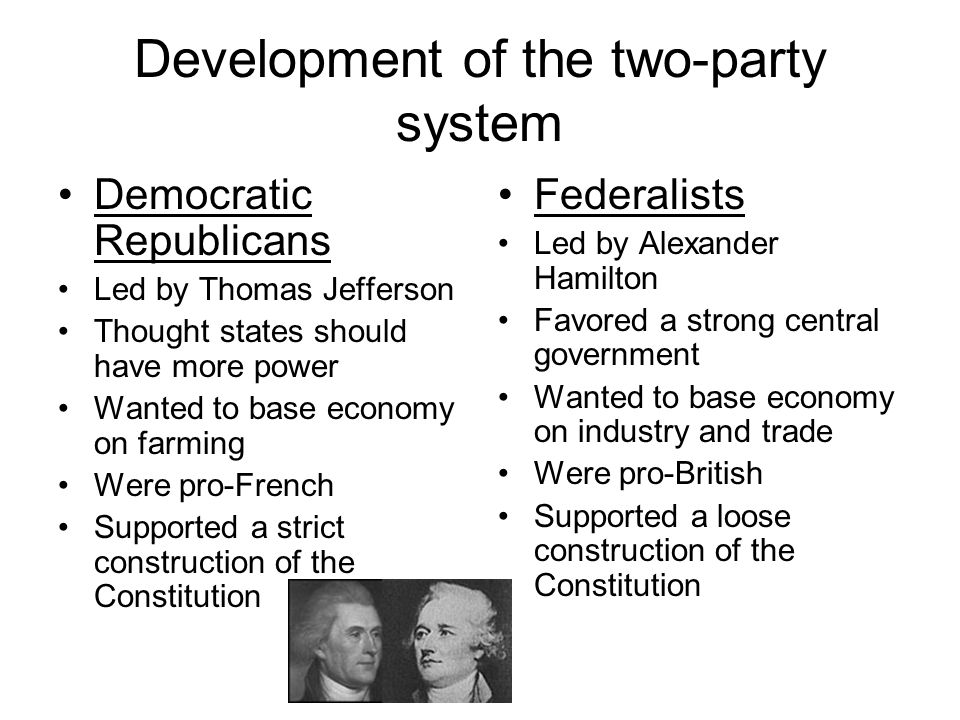 compare and contrast federalists and democratic republicans