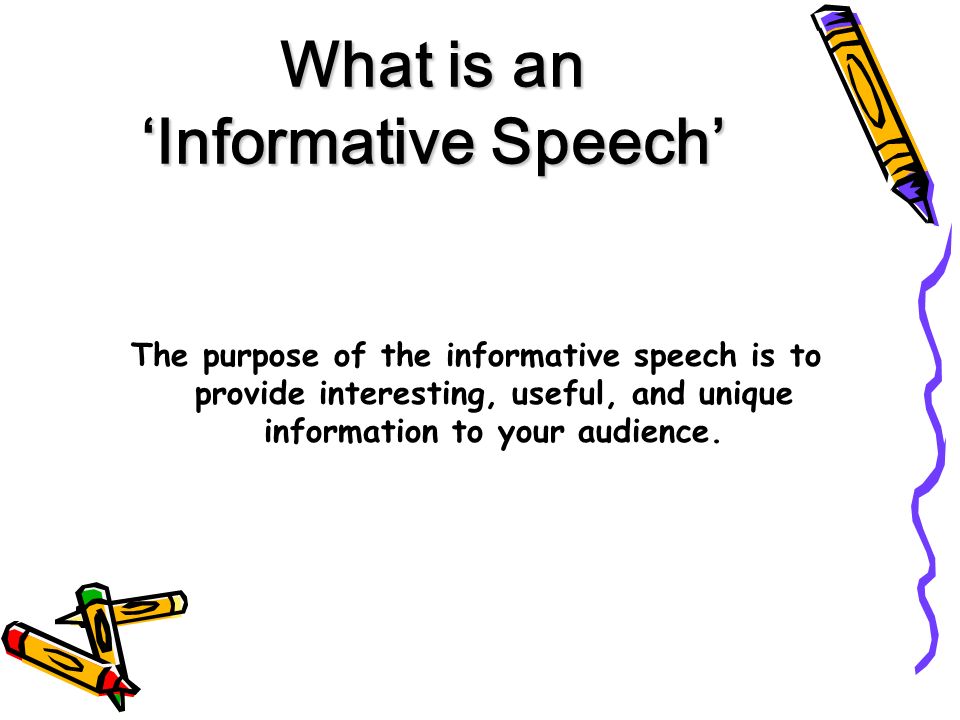 whats a good informative speech