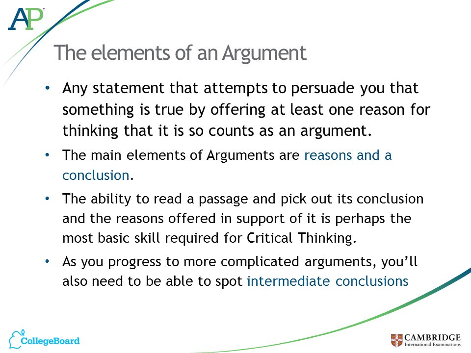 The elements of an Argument