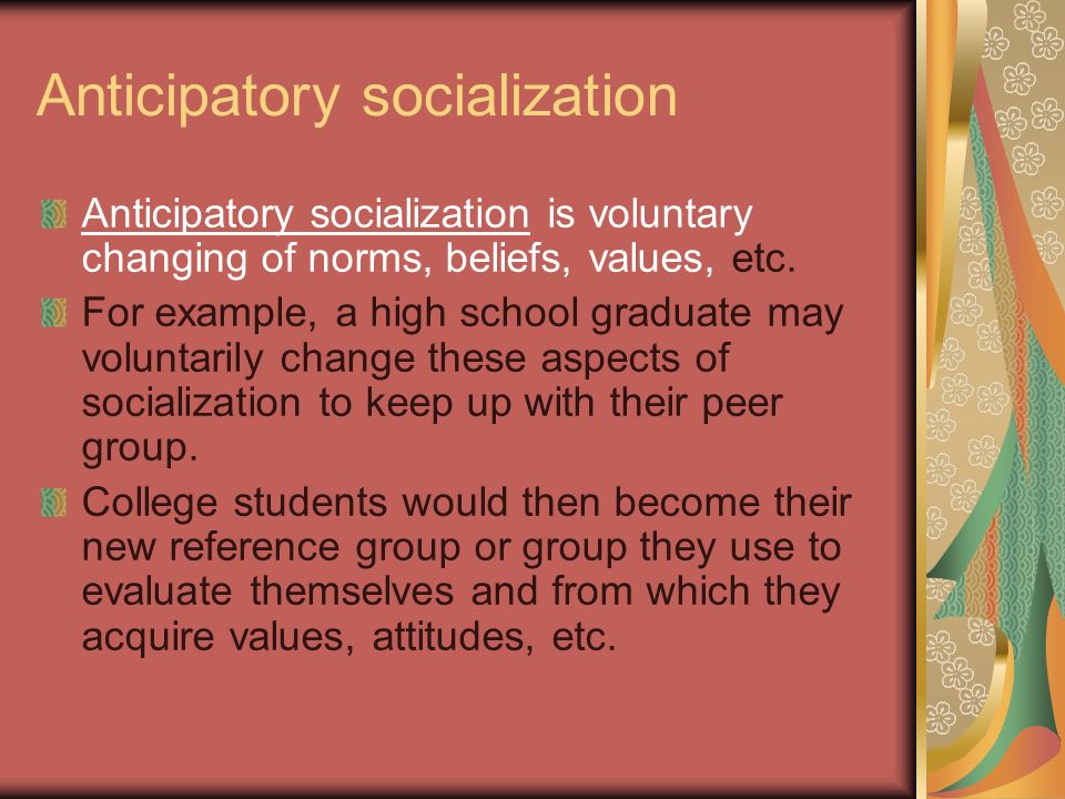 what is an example of socialization