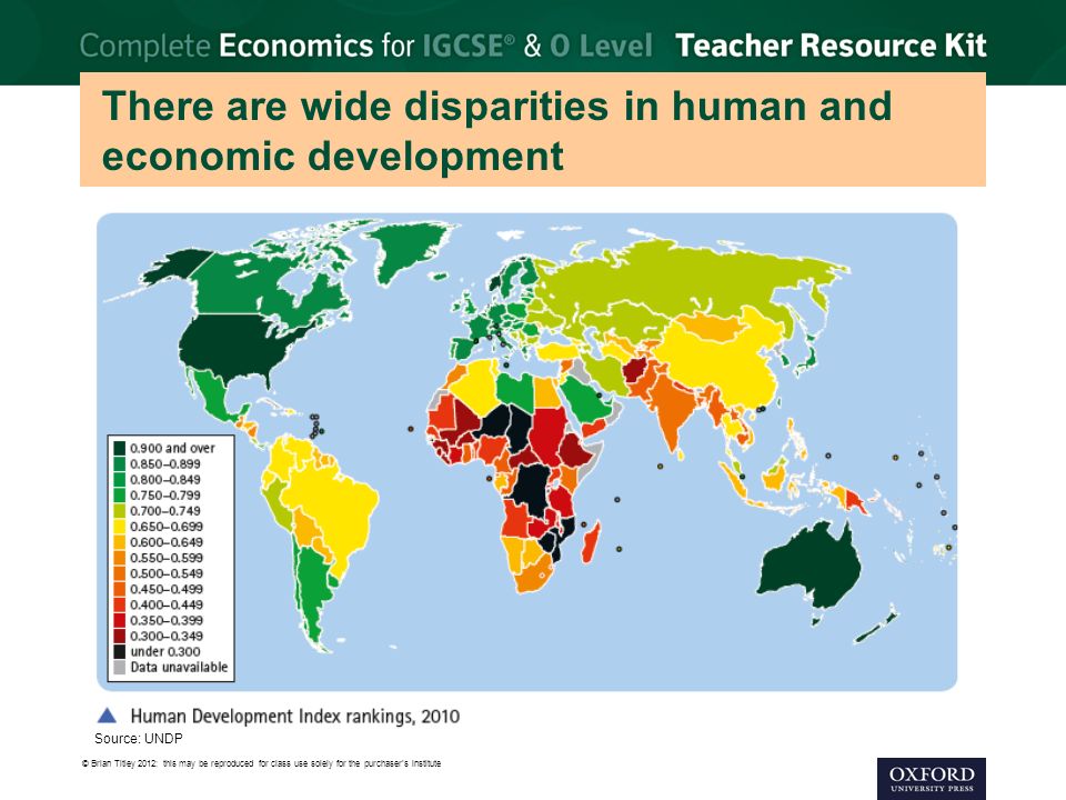 There are wide disparities in human and economic development