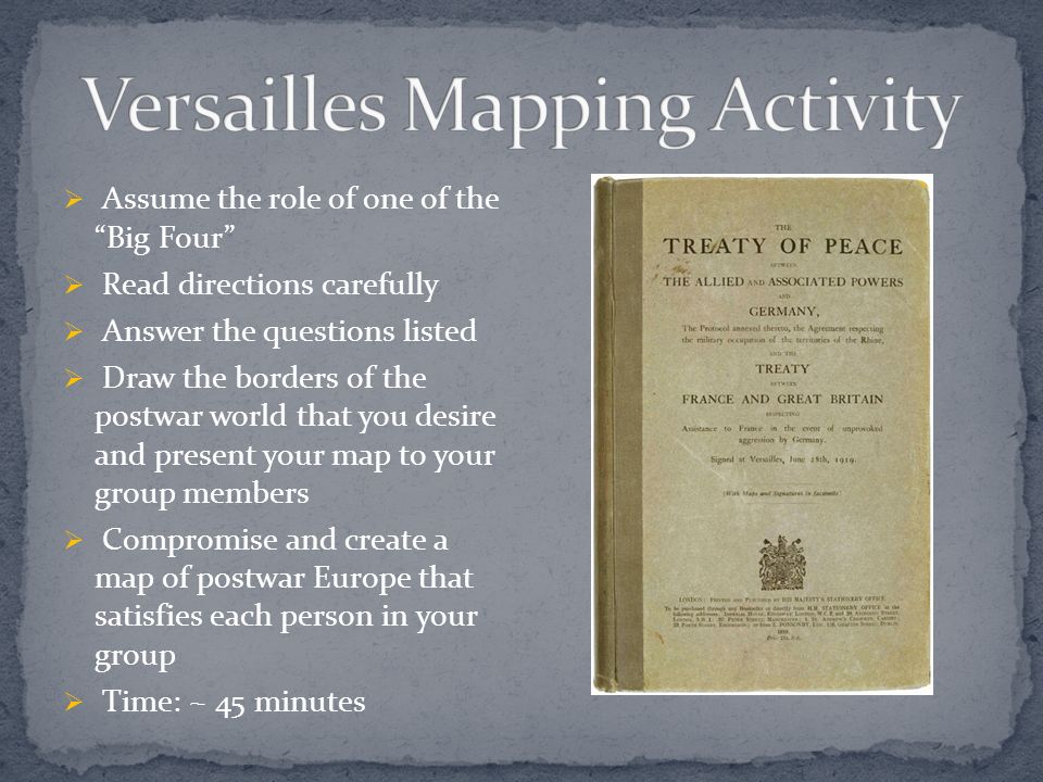 Versailles Mapping Activity