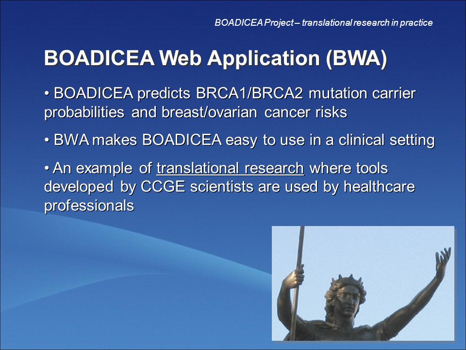 The BOADICEA Project – translational research in practice - ppt download