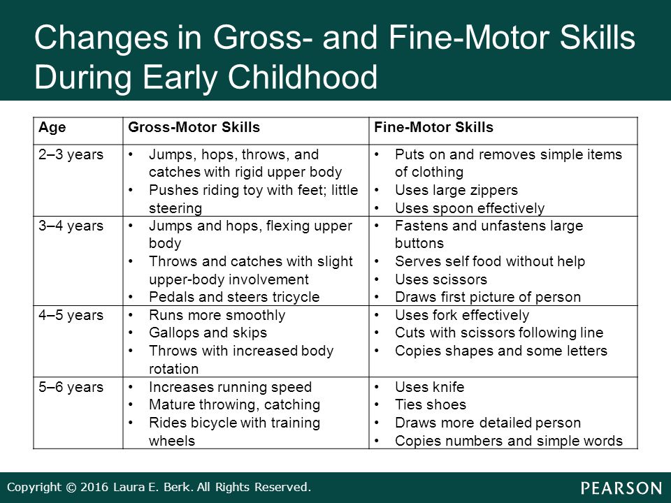 gross motor skills in early childhood