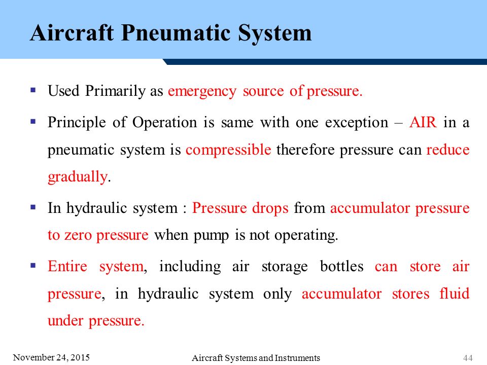 aircraft hydraulic and pneumatic systems