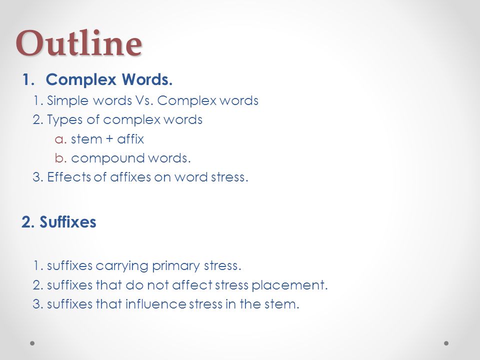 Chapter 11 Complex Word Stress - ppt video online download