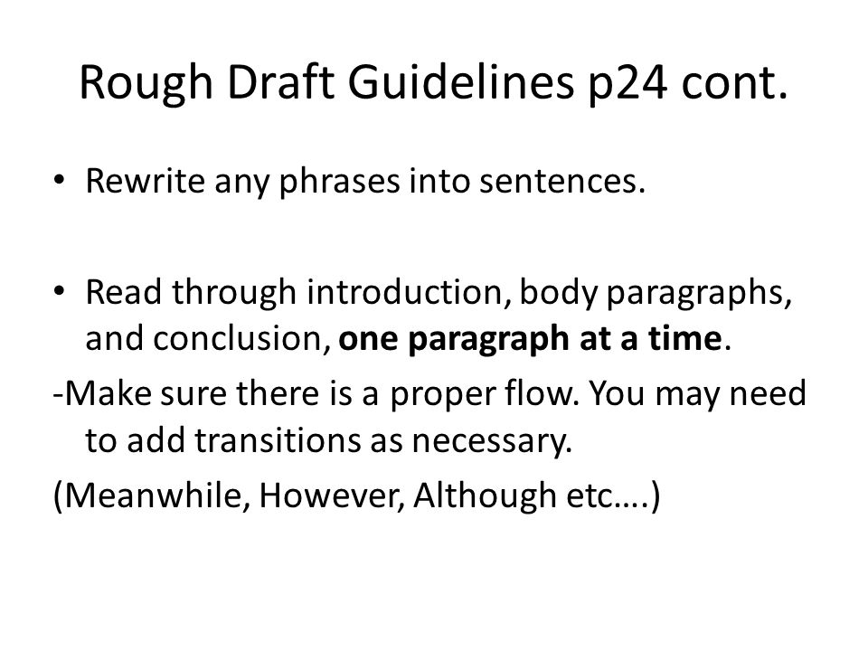 Rough Draft Guidelines p24 cont.