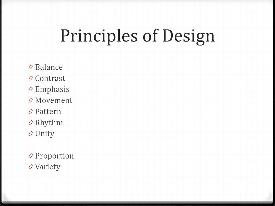 Principles of Design Balance Contrast Emphasis Movement Pattern Rhythm