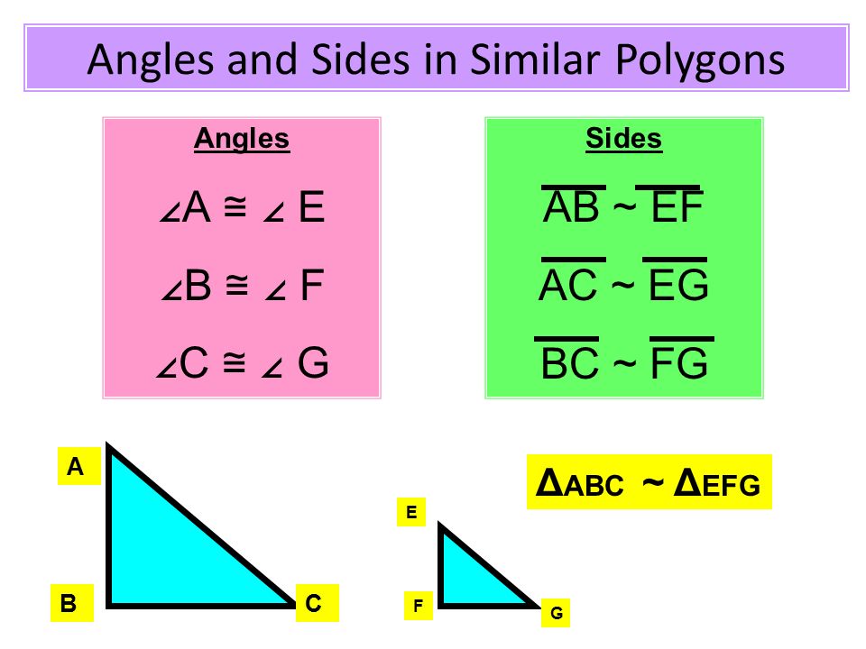 Angles and Sides in Similar Polygons