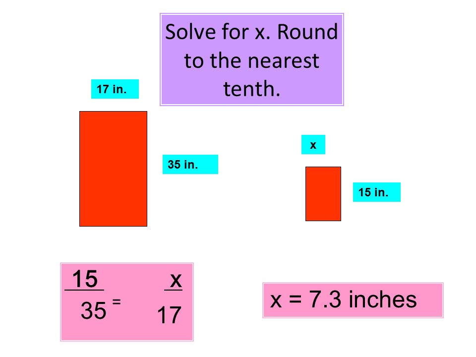 Solve for x. Round to the nearest tenth.