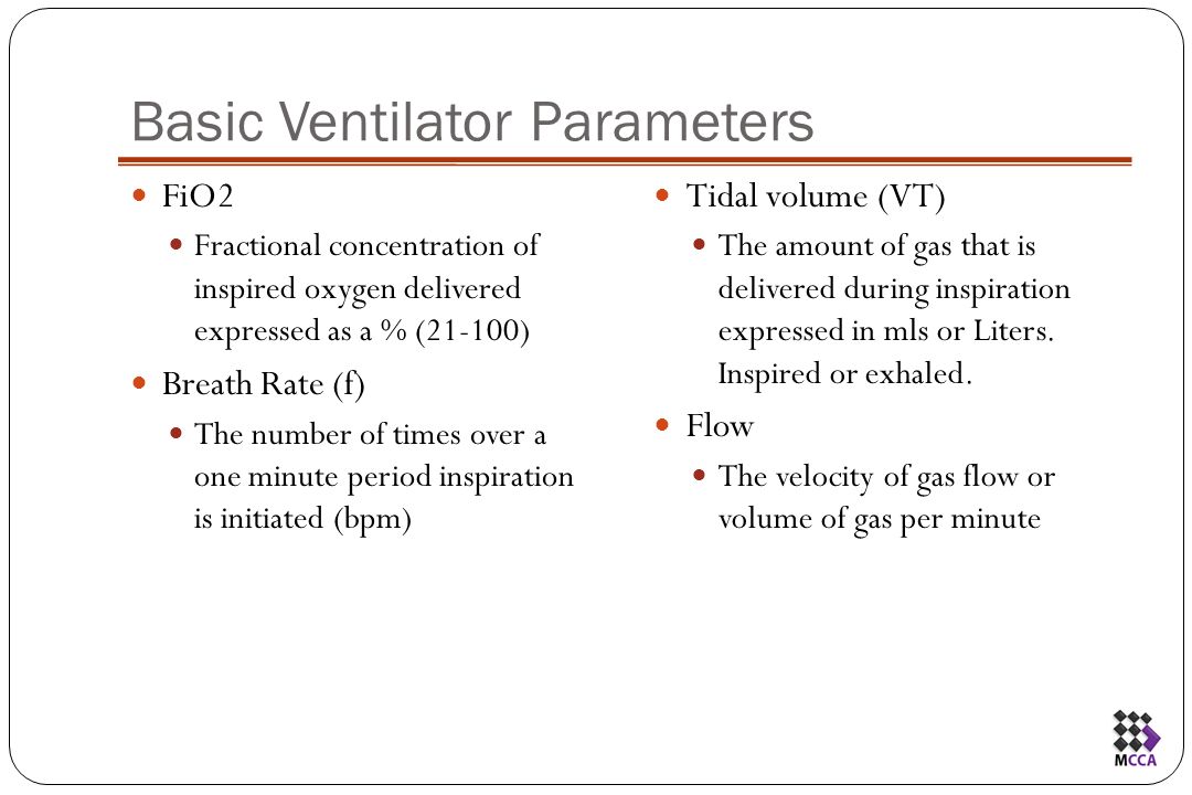 Basic Concepts in Adult Mechanical Ventilation - ppt video online download