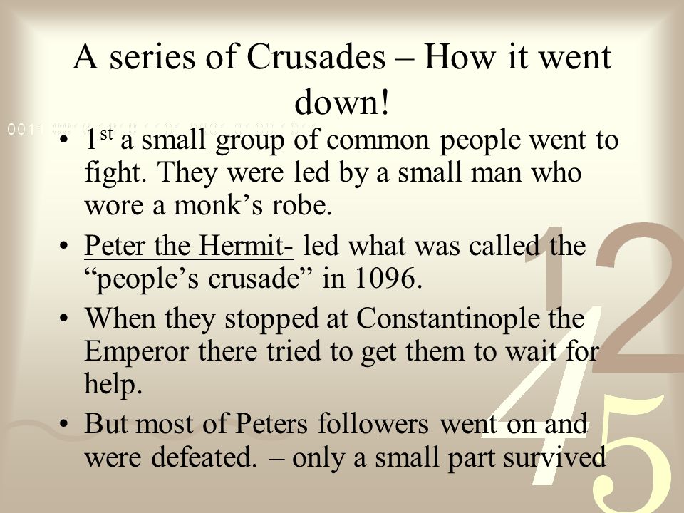 A series of Crusades – How it went down!