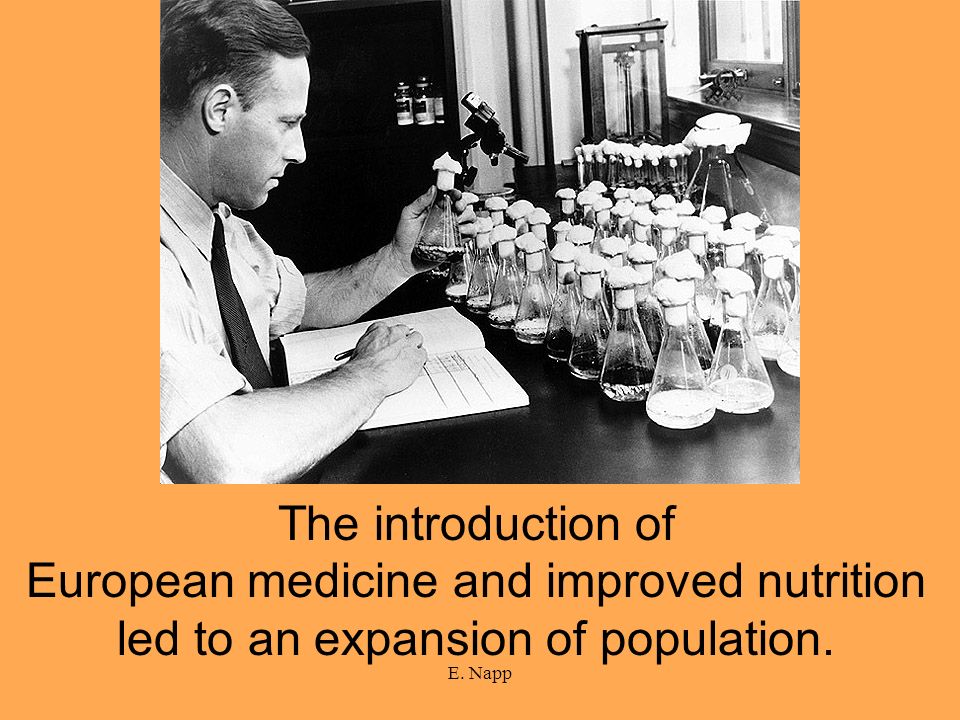 European medicine and improved nutrition