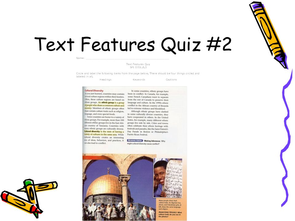 Text Features Quiz #2