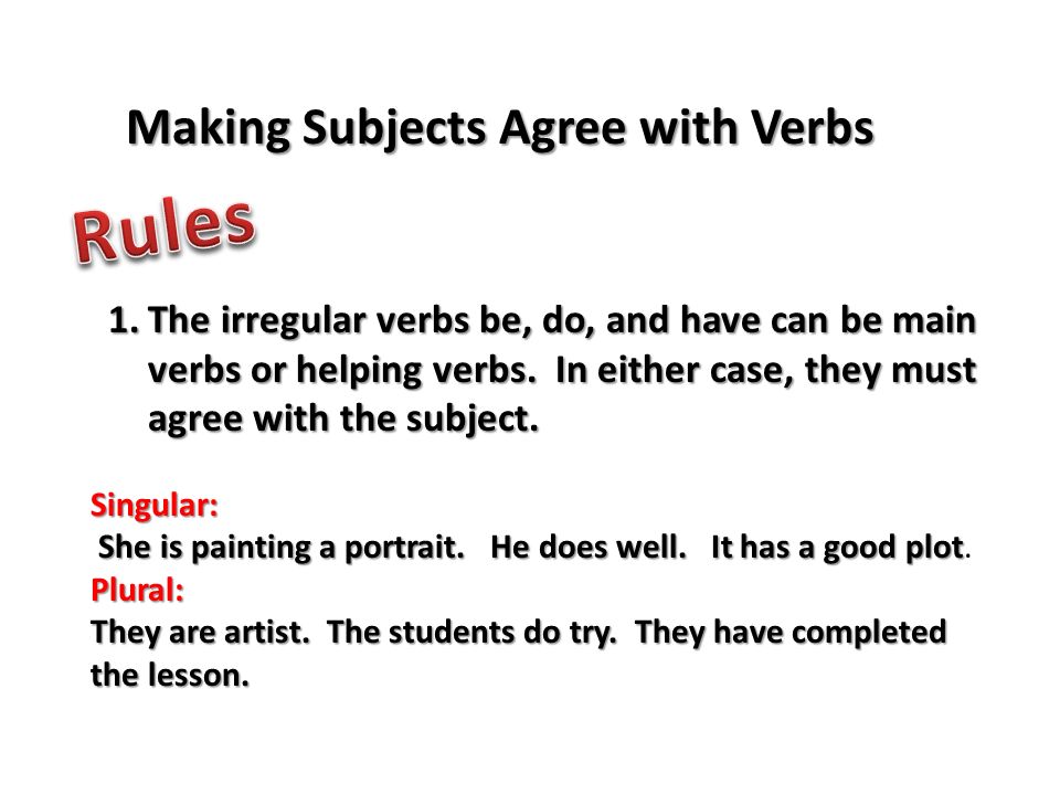 Subject-Verb Agreement - ppt video online download