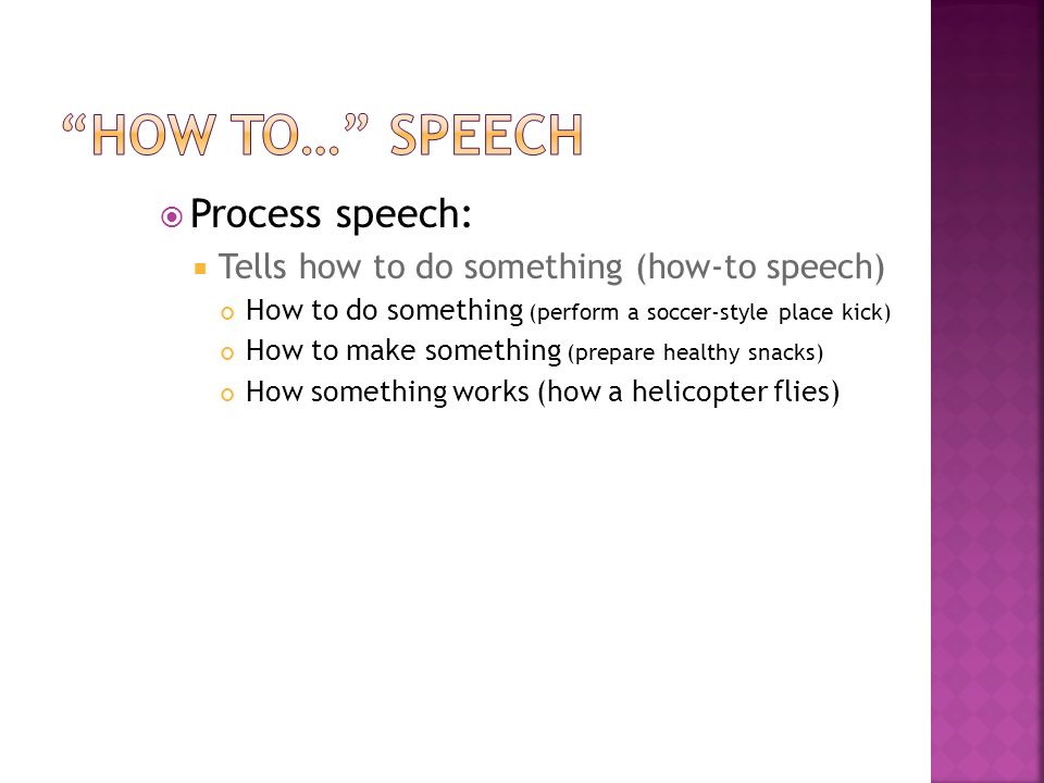 speech on how to do something