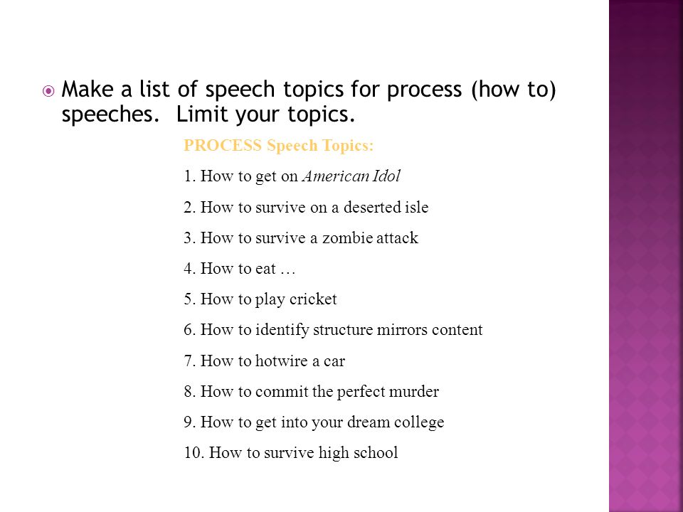 topics to make a speech about