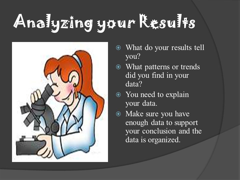 Analyzing your Results