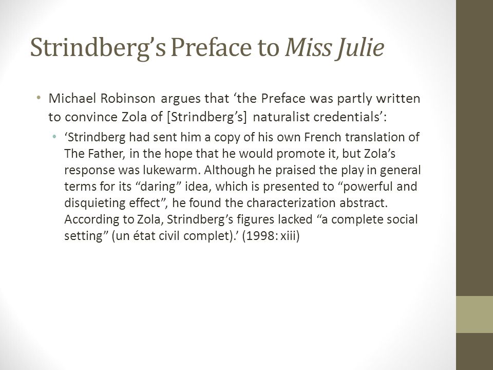 Реферат: Miss Julie Essay Research Paper Miss Julie