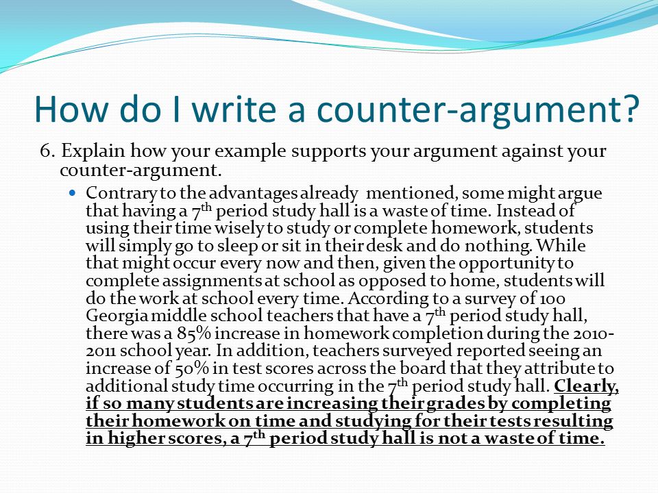 counter argument essay example