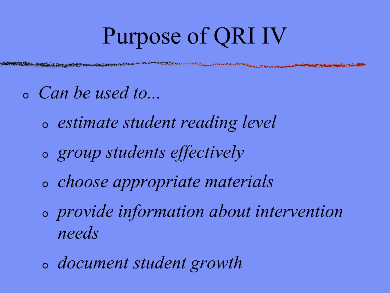 Qri Reading Level Chart