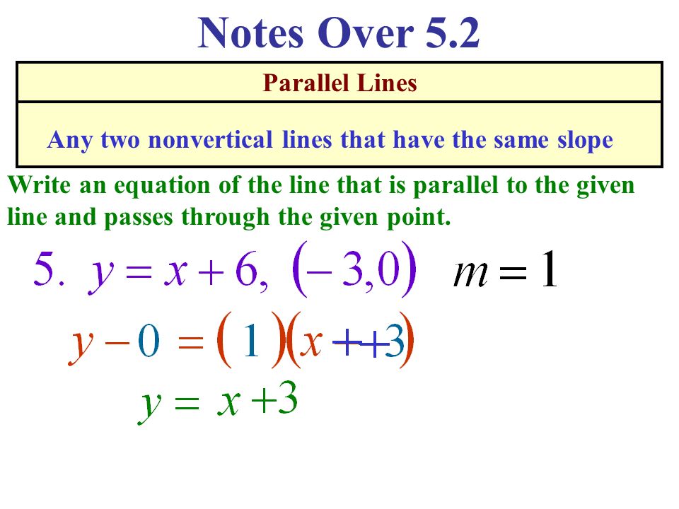 Notes Over 5.2 Parallel Lines