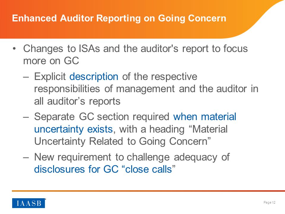 The New Auditor’s Report And IAASB’s Work Plan - Ppt Download