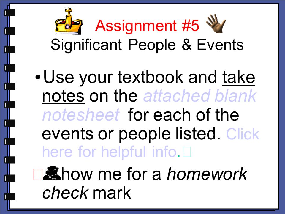 Assignment #5 Significant People & Events