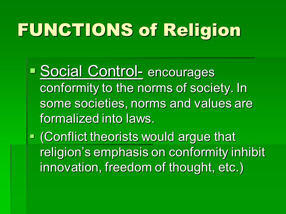 functions of religion in society