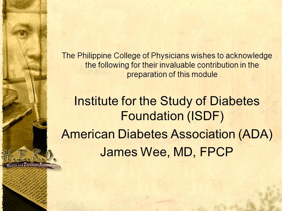 Institute for the Study of Diabetes Foundation (ISDF)
