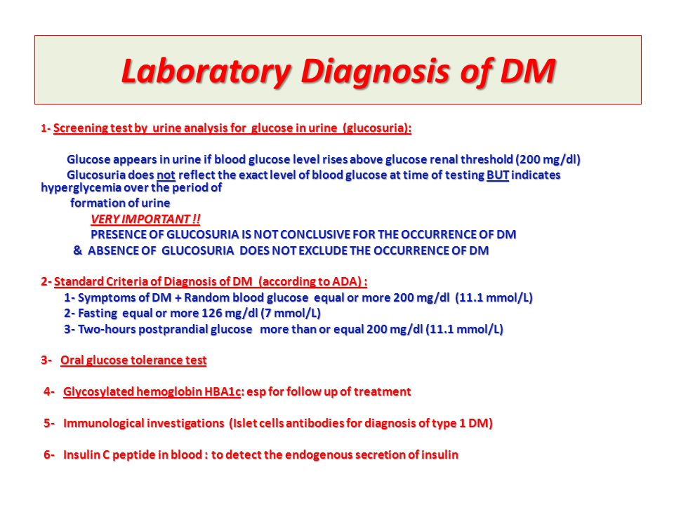 laboratory diagnosis of diabetes mellitus ppt