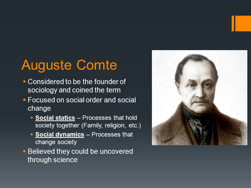 why auguste comte is the father of sociology