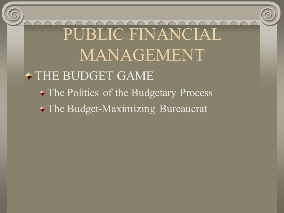 PUBLIC FINANCIAL MANAGEMENT