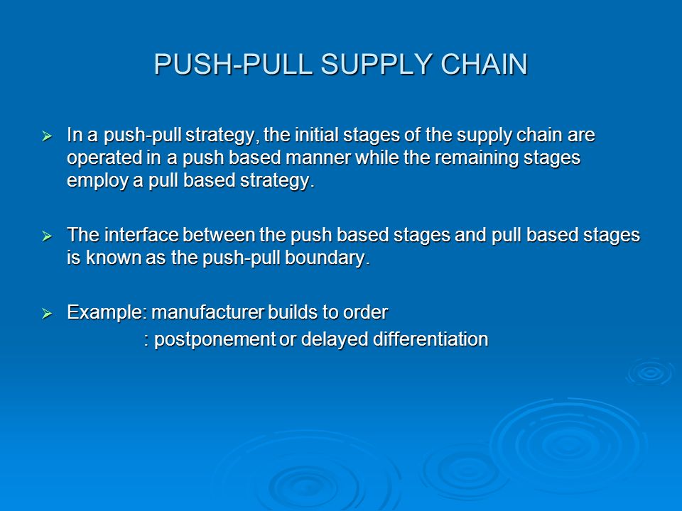 PUSH, PULL AND PUSH-PULL SYSTEMS, BULLWHIP EFFECT AND 3PL - ppt download