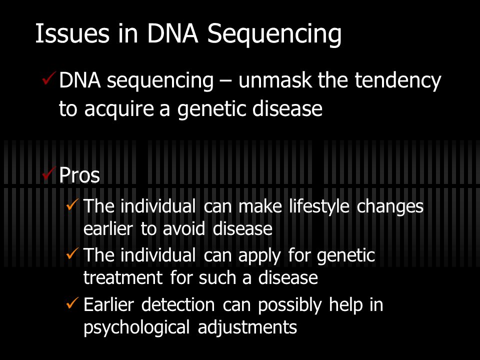 Issues in DNA Sequencing