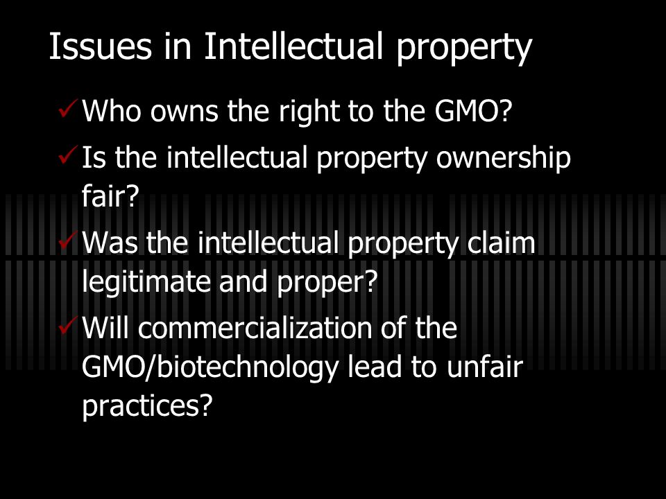 Issues in Intellectual property