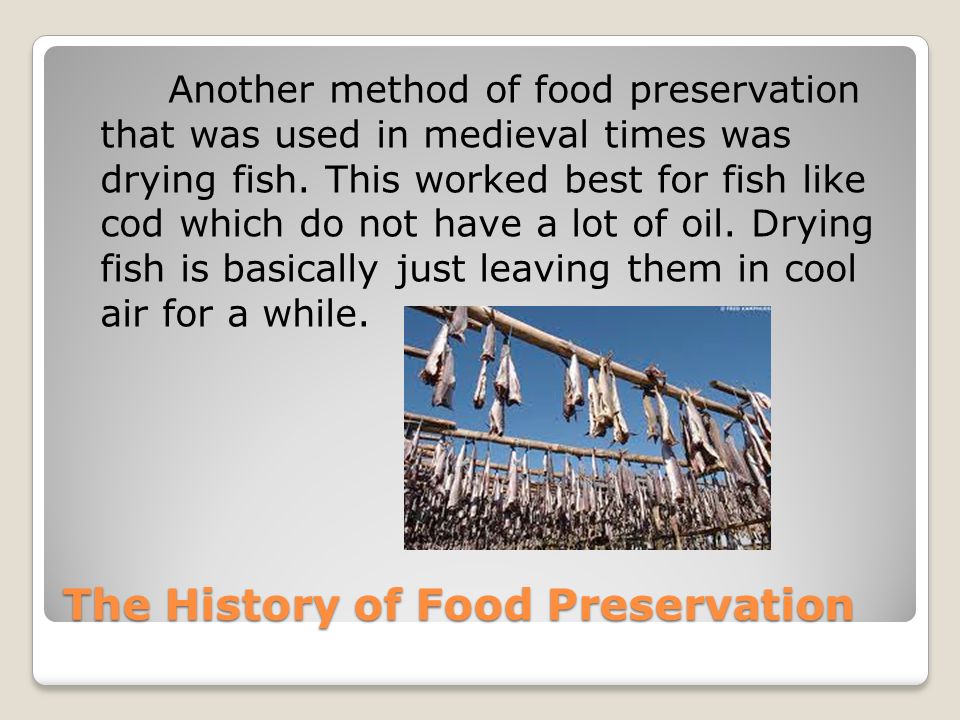 The History of Food Preservation