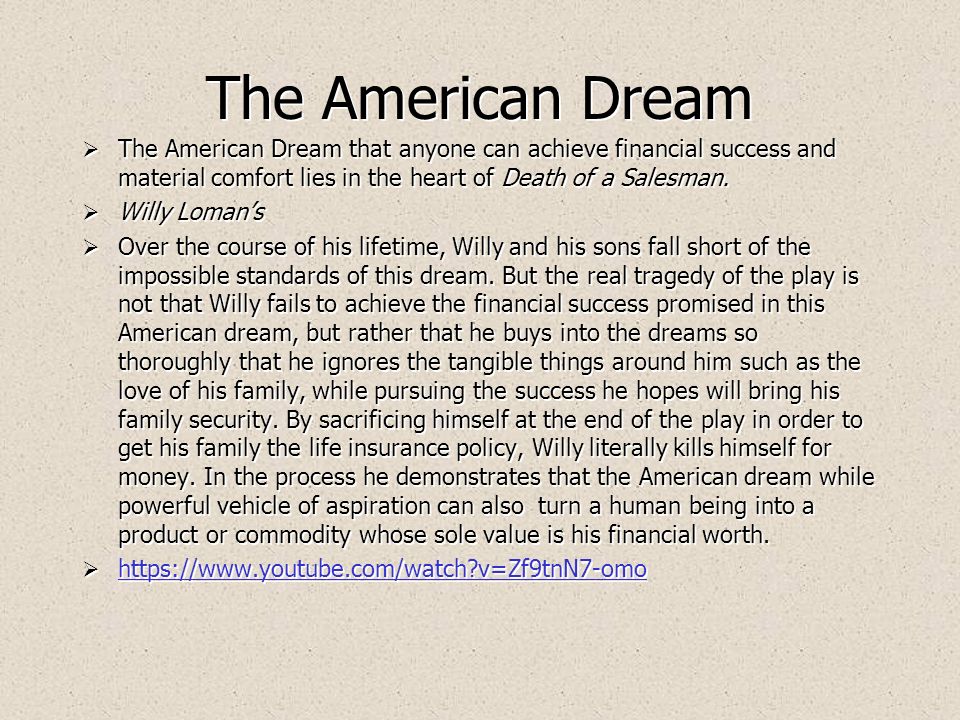 american dream death of a salesman