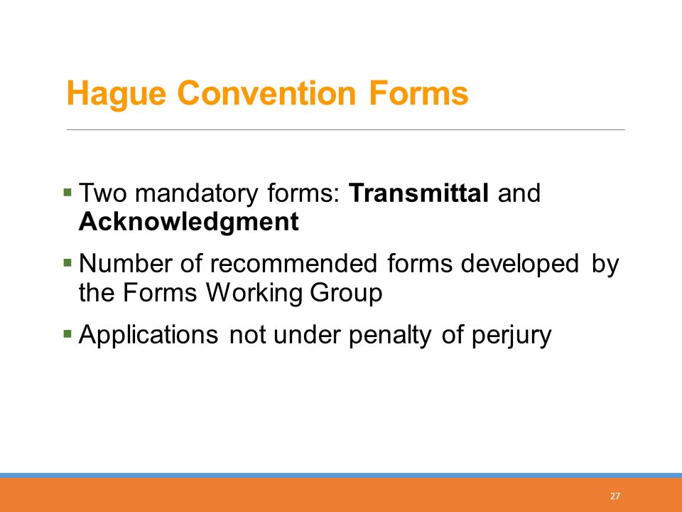Hague Convention Forms