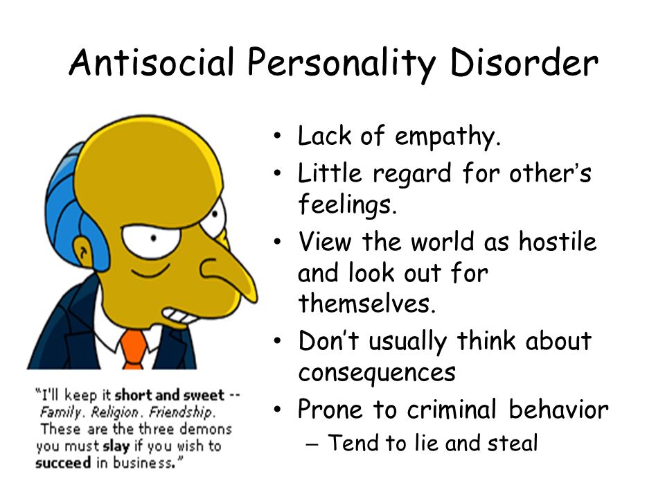 Image result for antisocial personality disorder