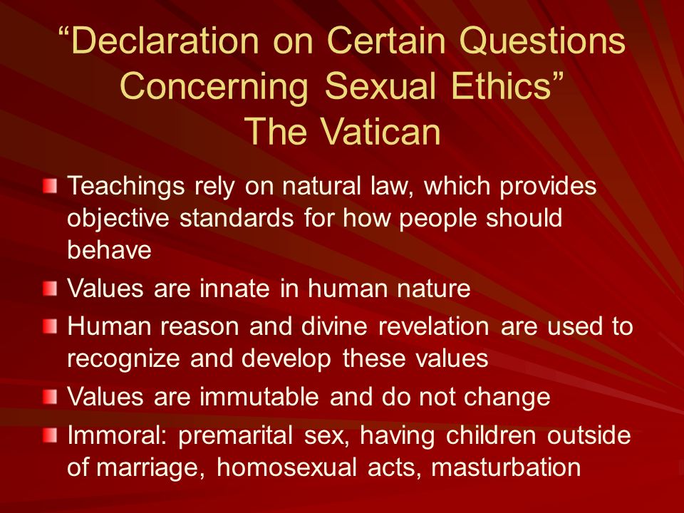 Sexual Ethics