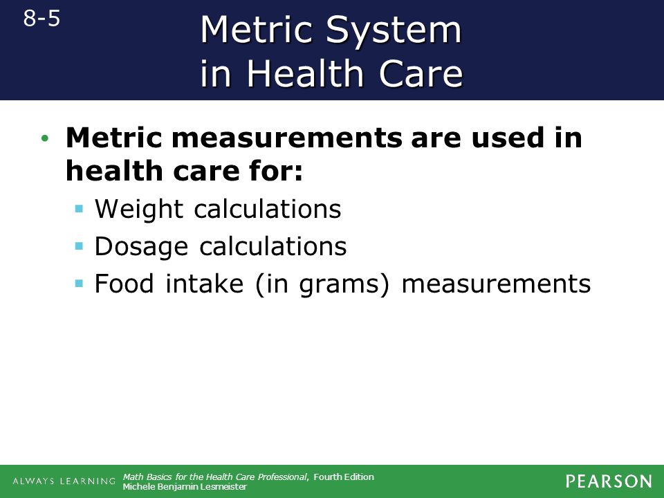 Metric System in Health Care