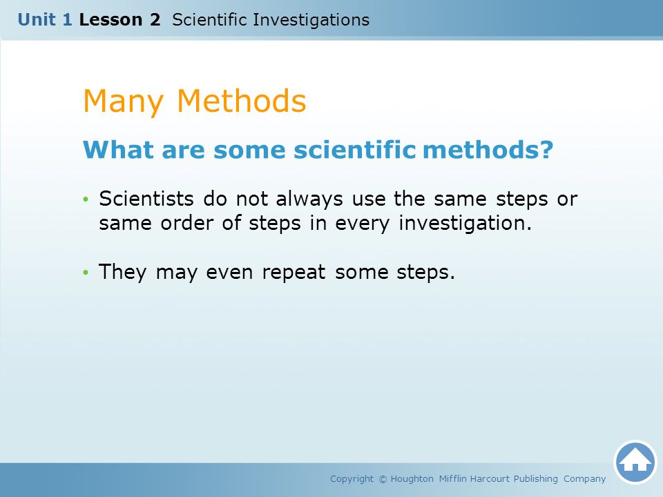 Many Methods What are some scientific methods