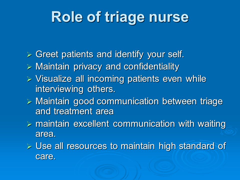 Triage Nurse