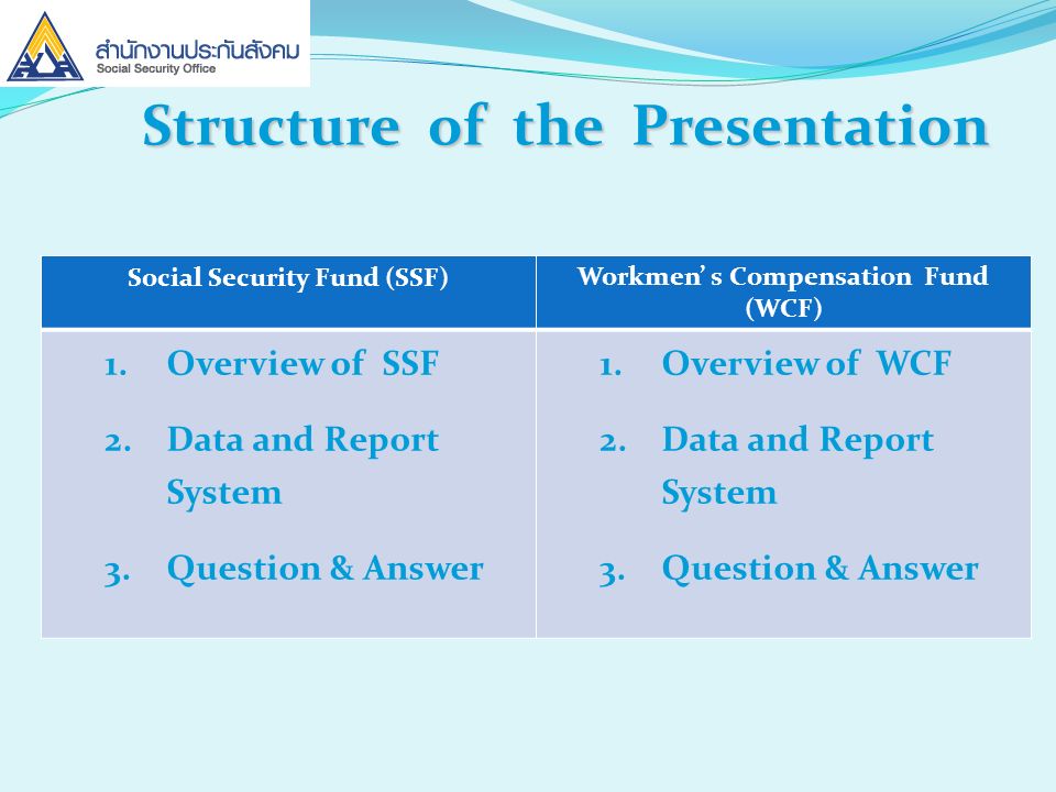 Thailand Country Report Workmen S Compensation Fund Ppt Video Online Download